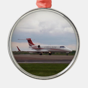 Bombardier Lear Jet 45XR Julgransprydnad Metall