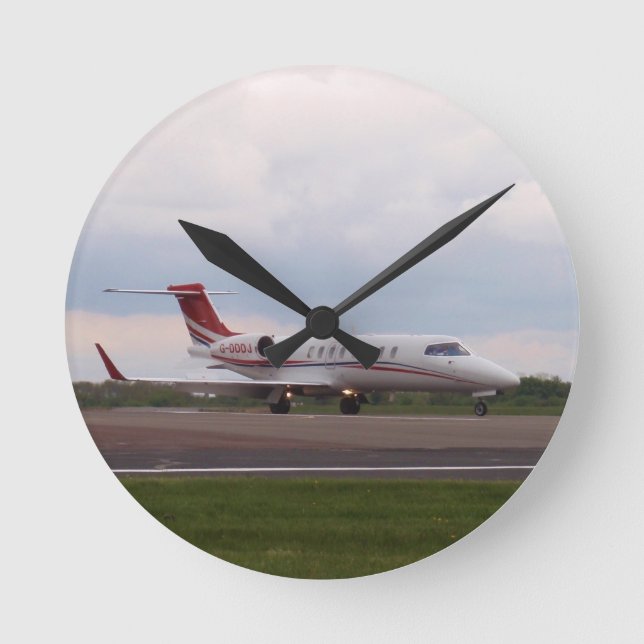 Bombardier Lear Jet 45XR Rund Klocka (Framsida)