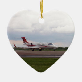 BombardierLear jet 45XR Julgransprydnad Keramik