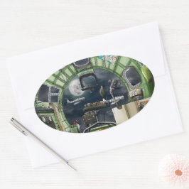 Bombardiers vy B-17 Ovalt Klistermärke