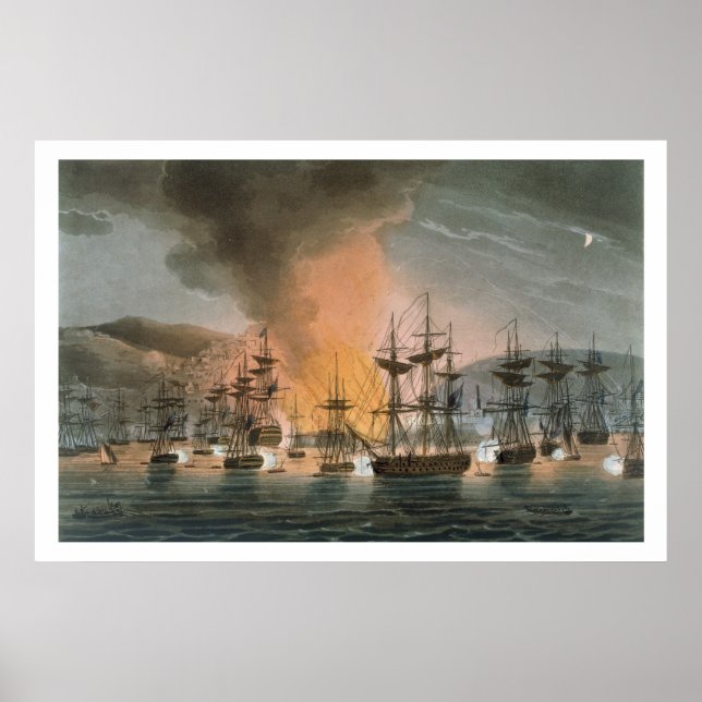 Bombardimentet Algiers, 27 augusti 1816, från Poster (Framsidan)