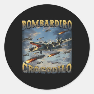 Bombardino Crokodilo Runt Klistermärke