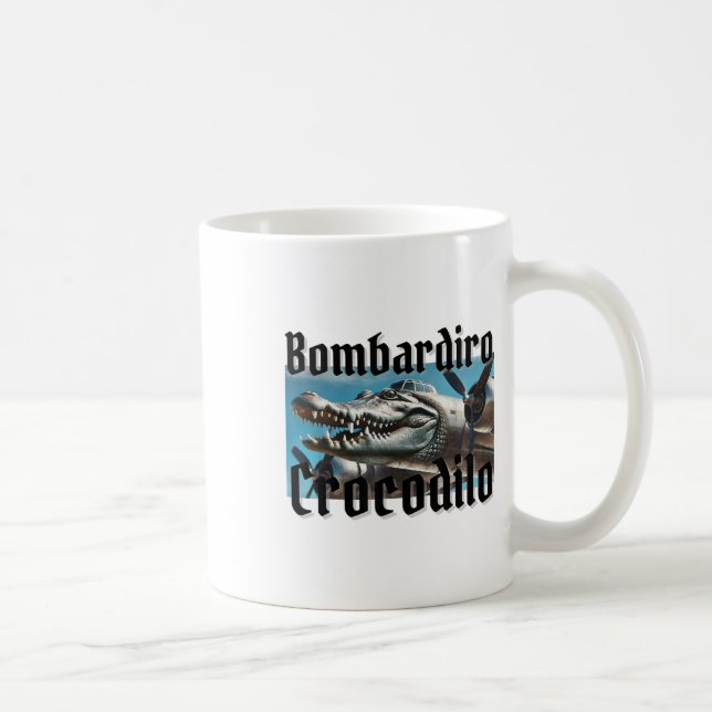 Bombardiro Bombardino Crokodilo Funny Italy Brai Kaffemugg (Höger)