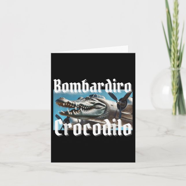 Bombardiro Bombardino Crokodilo Funny Italy Brai Kort (Framsida)