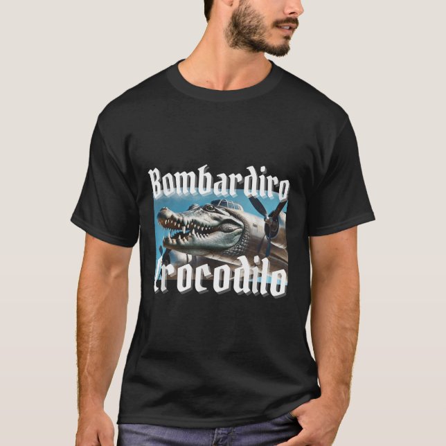 Bombardiro Bombardino Crokodilo Funny Italy Brai T Shirt (Framsida)