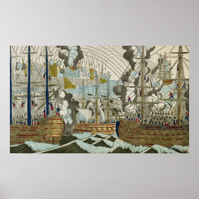 Bombardment and Siege of Algiers, 3 juli 1830 Poster (Framsidan)