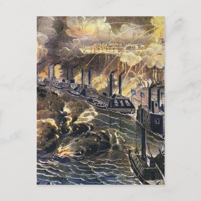 Bombardment i Vicksburg Vykort (Framsida)