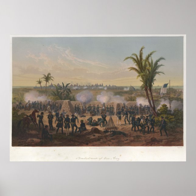 Bombardment Vera Cruz Poster (Framsidan)