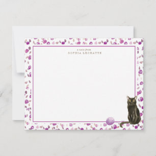 Bombay Black Cat Stationery Anteckningskort