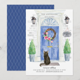 Bombay Cat Blue Door Flytta Announcement Inbjudningar