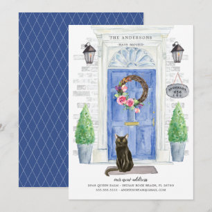 Bombay Cat Blue Door Flytta Announcement Inbjudningar