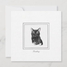 Bombay Cat Elegant Chalk Teckning-platta antecknin