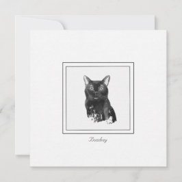Bombay Cat Elegant Chalk Teckning-platta antecknin Anteckningskort
