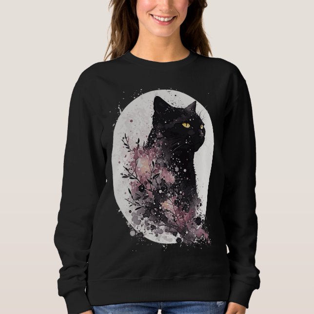 Bombay Cat Japanese Cherry Blossom Watercolor Cat  T Shirt (Framsida)