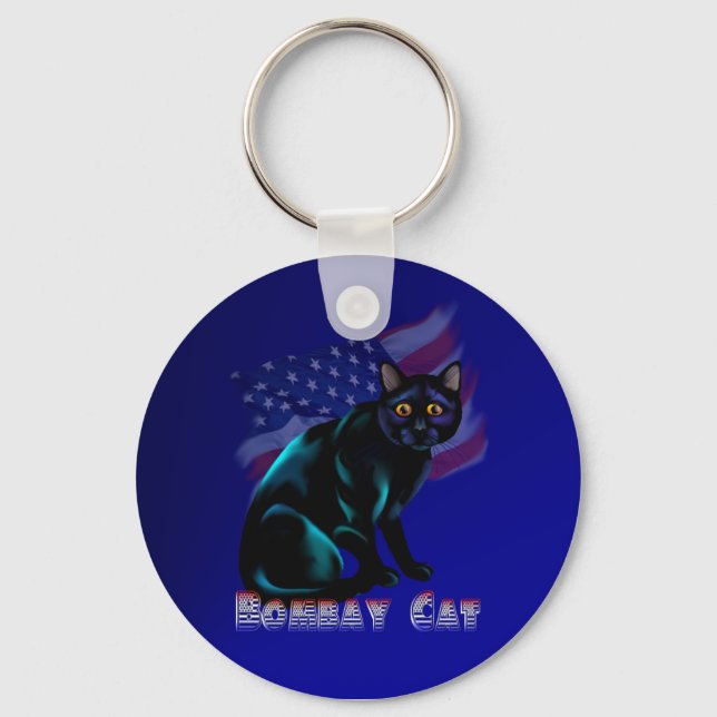 Bombay Cat Keychain Nyckelring (Framsida)