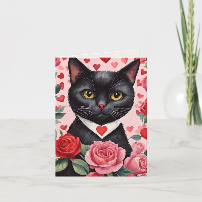 Bombay Cat PurrFect Valentine Card Helgkort (Framsida)