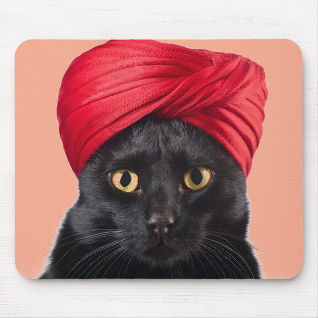 Bombay Cat Wearing A Turban Musmatta (Framsidan)