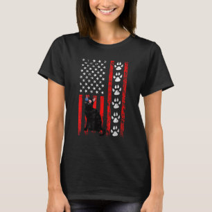 Bombay Katt 4:e Juli Patriotisk Amerikansk Flagga T Shirt