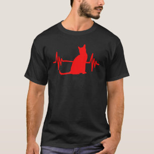 Bombay Katt Hjärtbeat Röd T Shirt