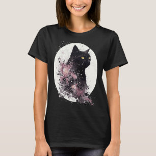Bombay Katt Japansk Körsbärsblomma Akvarell Katt T Shirt