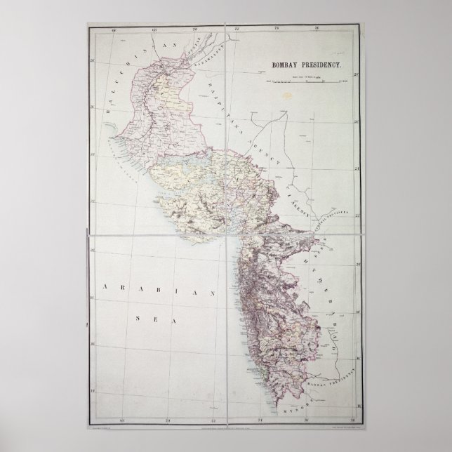 Bombay Ordförandeskap, 1890 Poster (Framsidan)