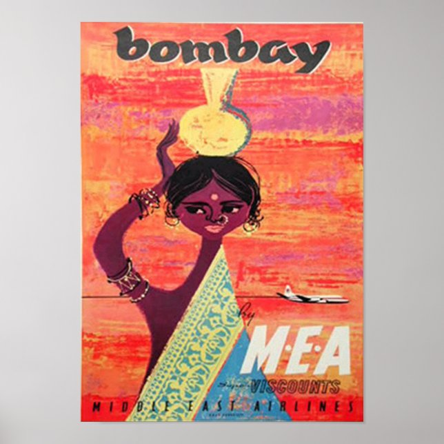 Bombay Vintage Resemalmanackaffisch Poster (Framsidan)