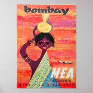 Bombay Vintage Resemålningaffisch Poster