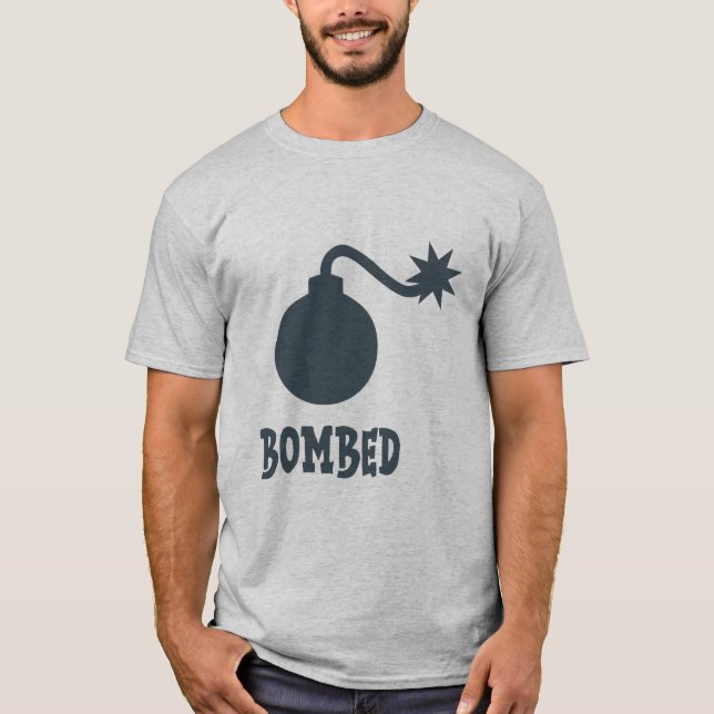 Bombed Funny Party Drink T Shirt (Framsida)