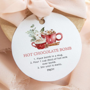 Bomben för choklad med hett i vattenfärg gåvor etiketter