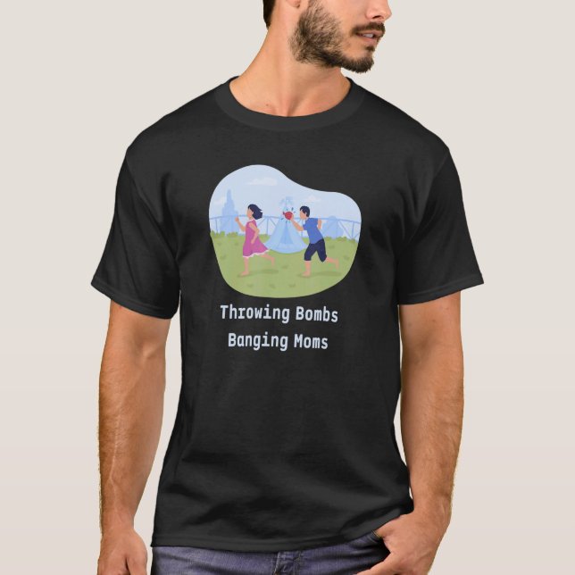 Bomber Banging Mammor Football Design T Shirt (Framsida)