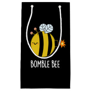 Bomble Bee Funny Bumblebee Bomb Pun Mörk BG