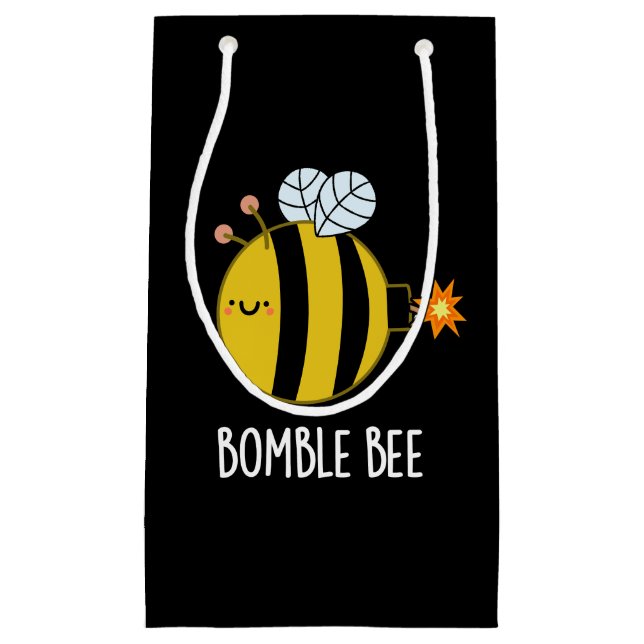 Bomble Bee Funny Bumblebee Bomb Pun Mörk BG (Framsidan)