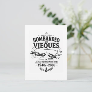 Bombning i Vieques Puerto Rico Historiskt Minne Vykort