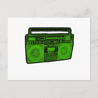 Bombox ghetto blaster Radio Vykort