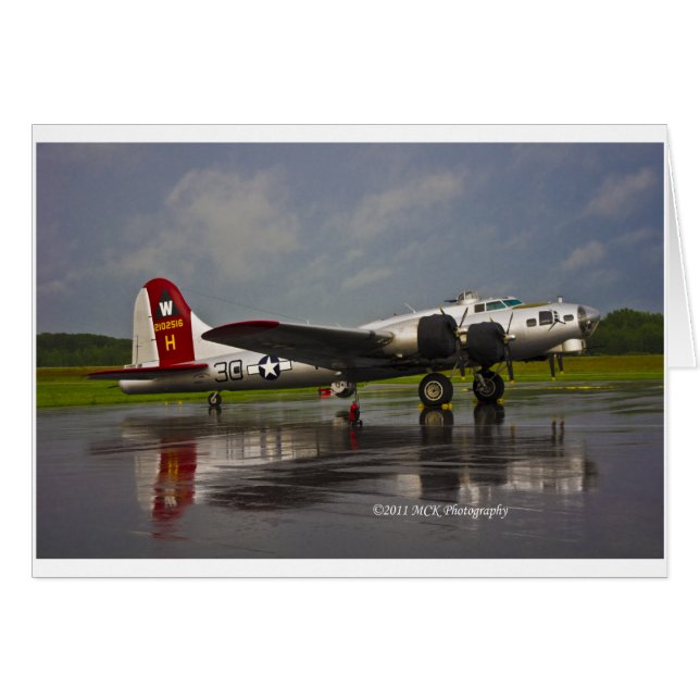 Bombplan B17 Hälsningskort (Framsidan Horizontal)