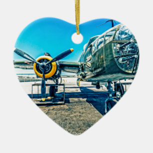 Bombplan för B-25 Mitchell Julgransprydnad Keramik