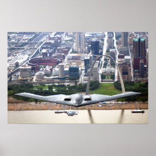 Bombplanaffisch för ande B-2 Poster