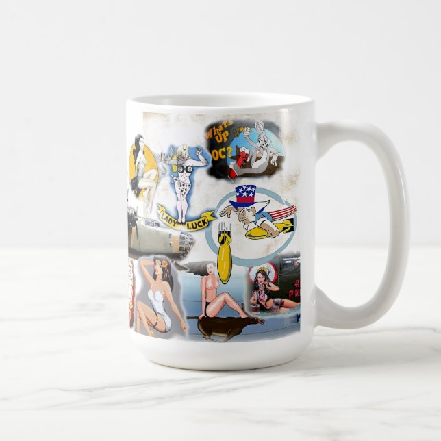 Bombplannäskonst - WW II Kaffemugg (Höger)