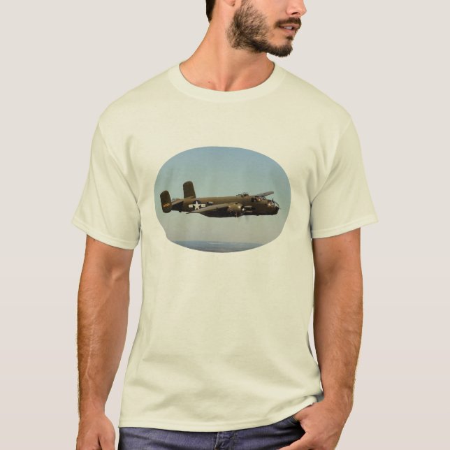 Bombplanskjorta för B-25 Mitchell Tee Shirt (Framsida)
