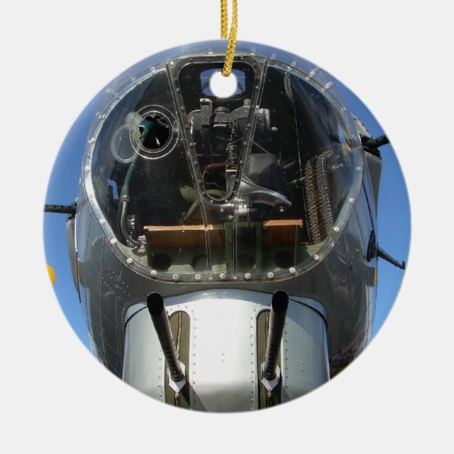 Bombplanturreten för näsan B-17 placerar Julgransprydnad Keramik (Framsidan)