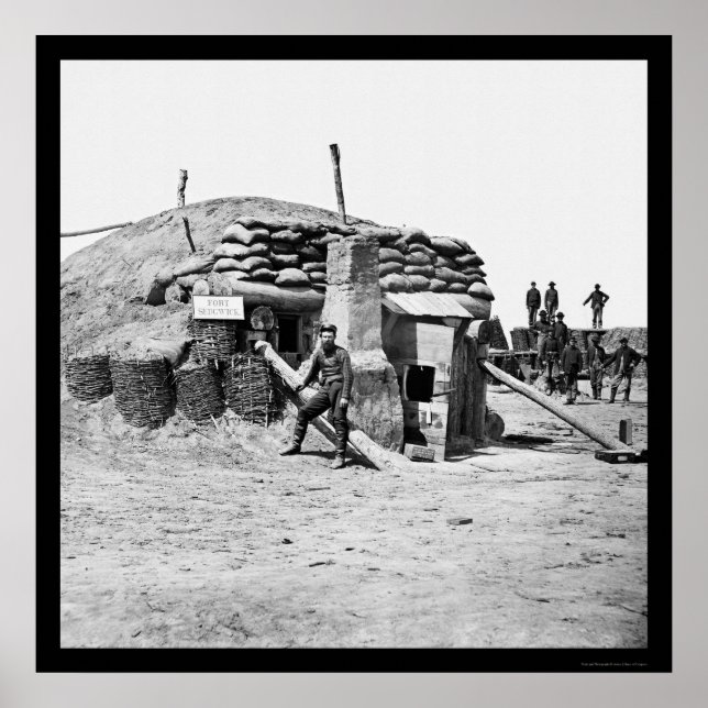 Bombsäkra kvartsparter i Fort helvetet 1865 Poster (Framsidan)