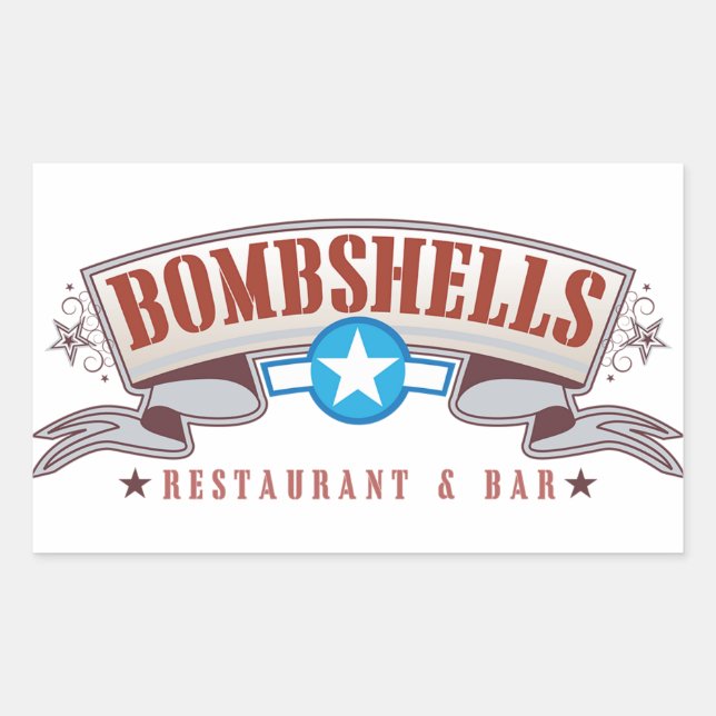Bombshells Stickers Rektangulärt Klistermärke (Framsida)