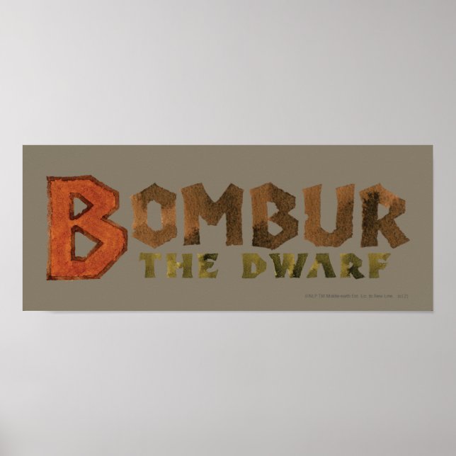 Bombur Namn Poster (Framsidan)