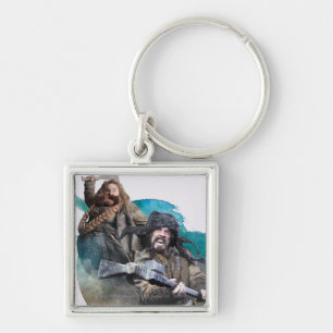Bombur och Bofur Fyrkantig Silverfärgad Nyckelring