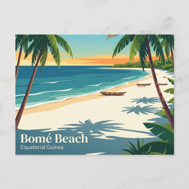 Bomé Beach Ekvatorialguinea Vykort (Framsida)