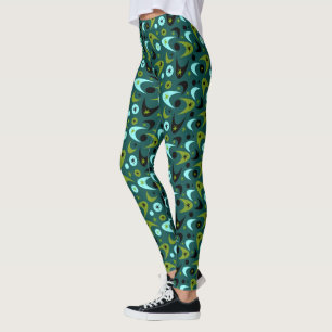 Bomerangs i mitten av århundradet leggings