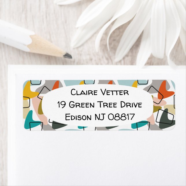 Bomerangs och Kork Returadress Etikett (Insitu)