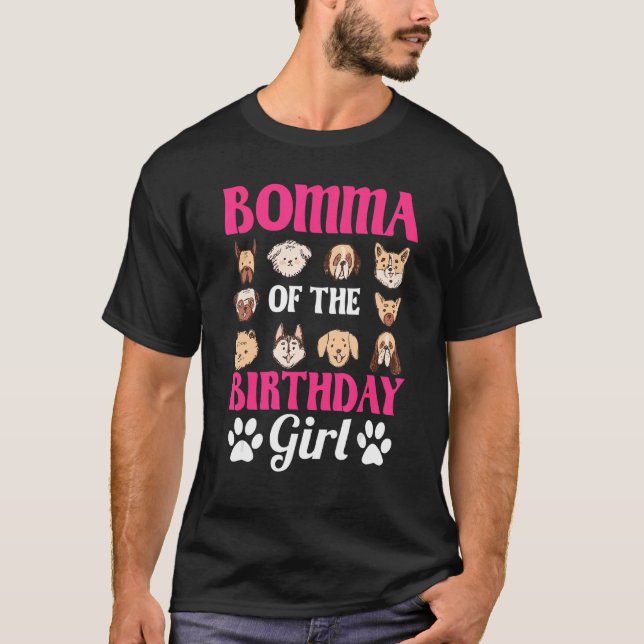 Bomma Hund Bday Party Cele T Shirt (Framsida)