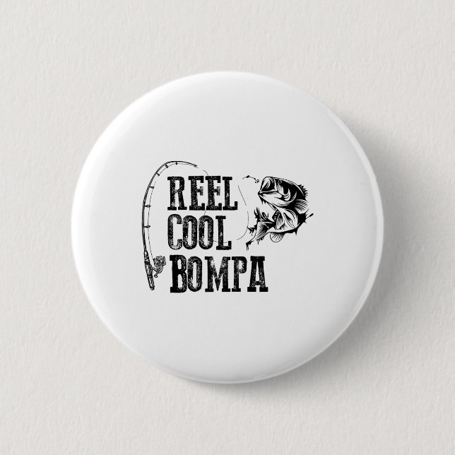 Bompa fiskerulle Cool Bompa Roligt Present  Knapp (Framsida)