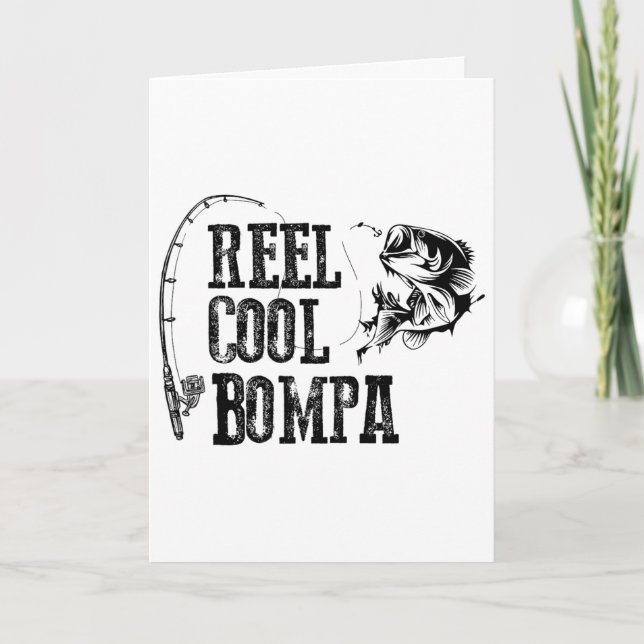 Bompa Fiskrulle Cool Bompa Roligt Present  Kort (Framsida)